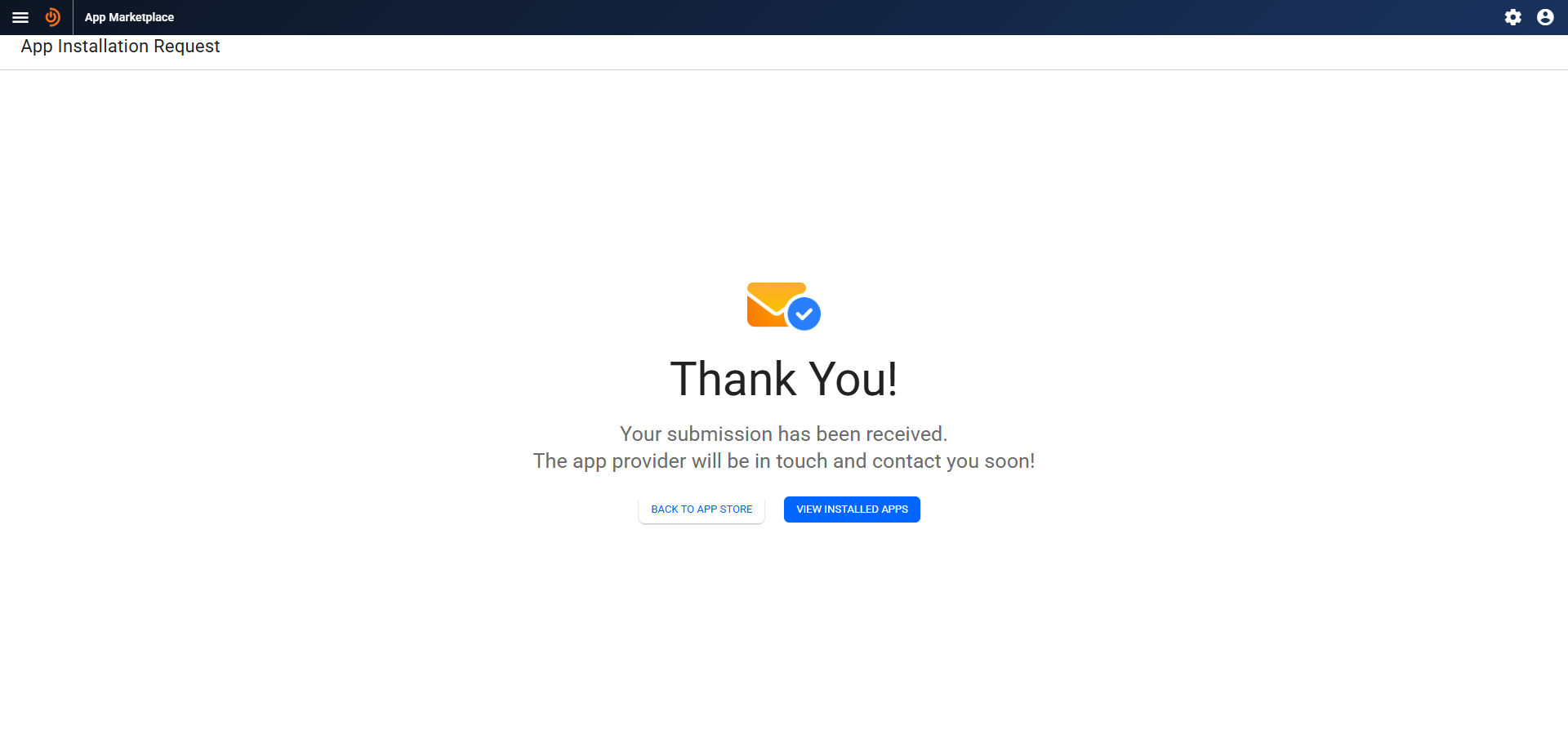 Image showing request for install has been made